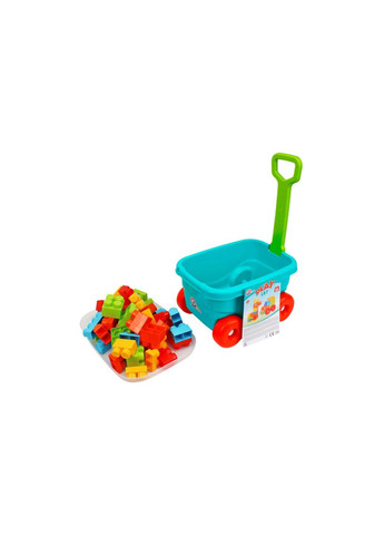 Дитячий ігровий набір Конструктор на 50 елементів у візку Блакитний (48210382822) ТехноК (372444910)