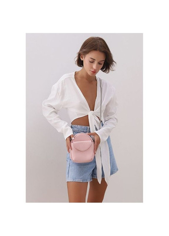 Кожаная женская через плечо мини-сумка Kroha розовый краст The Wings (302008309)