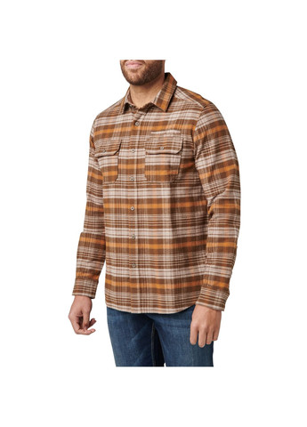 Сорочка тактична Lester Flannel Plaid Long Sleeve Shirt Dark Earth Plaid 5.11 Tactical (315822423)