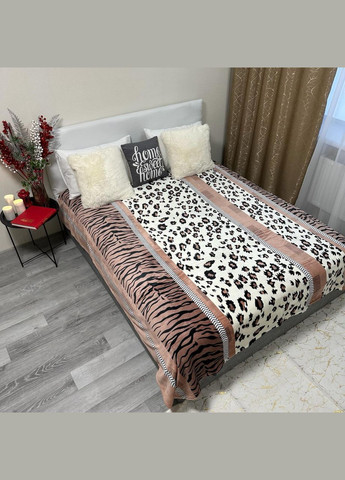 Оригинальный плед микрофибра размер 200*220см леопардовый. Плед на кровати, диван. No Brand (317407318)