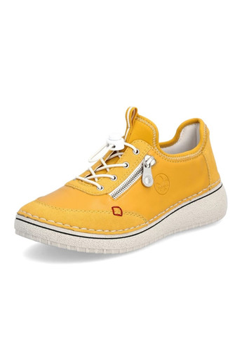 Желтые всесезонные кроссовки (р) экокожа/текстиль 0-1-1-50962-68 Rieker