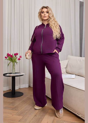 Жіночий прогулянковий костюм колір фіолетовий р.50/52 451289 New Trend (282928021)