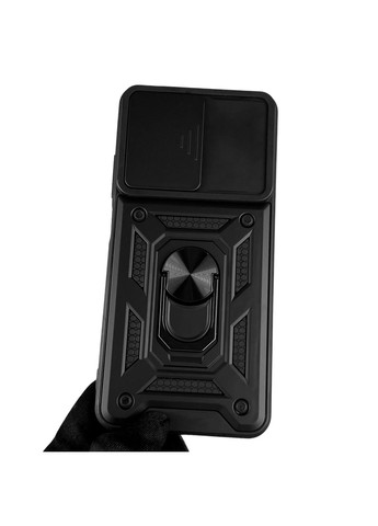 Чехол для Redmi Note 11S бронированный с кольцом-держателем со шторкой на сяоми редми нот 11с чёрный rg1 Xiaomi (366019308)