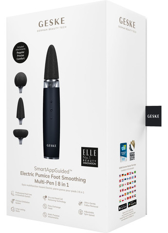 Шлифовальная пилка для стоп с дополнительными насадками Electric Pumice Foot Smoothing Multi-Pen 8в1 black GESKE (341526289)
