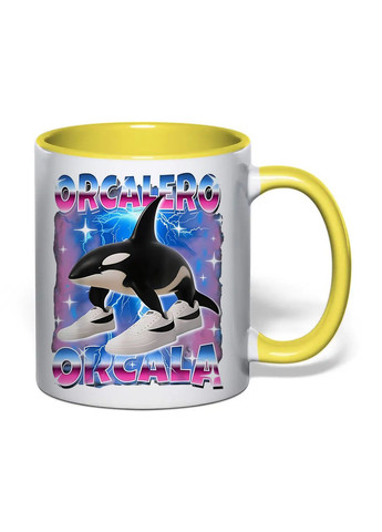 Чашка с печатью "Orcalero Orcala" 330 мл (цвет жёлтый) (30446) No Brand (361029813)