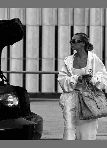 Жіночий спортивний костюм в стилі оверсайз з тринитки на флісі No Brand (307845796)