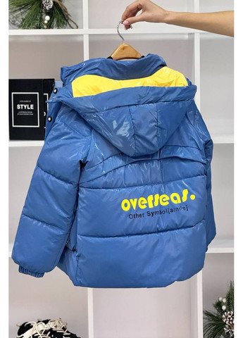 Блакитна демісезонна куртка дитяча демісезонна темно-блакитного кольору Let's Shop