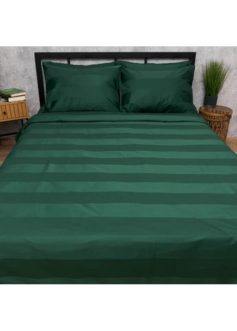 Комплект постільної білизни Satin Stripe King Size 220x240 наволочки 4х70х70 (MS-820016979) Moon&Star Emerald Luxe (400237880)