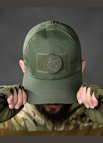 Тактична чоловіча кепка Національна Гвардія з шевроном олива No Brand (340271833)