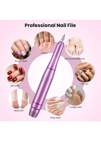 Электрический маникюрный набор для ногтей USB с сменными насадками. No Brand (354829076)