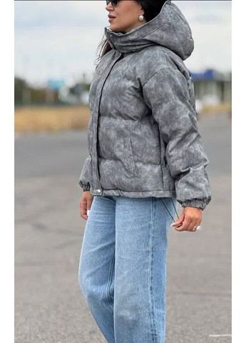 Серая зимняя женская куртка осень зима No Brand