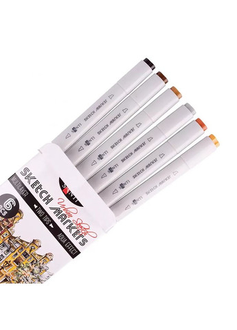 Набор маркеров Urban Sketch 6 шт (390548) Santi (346999016)