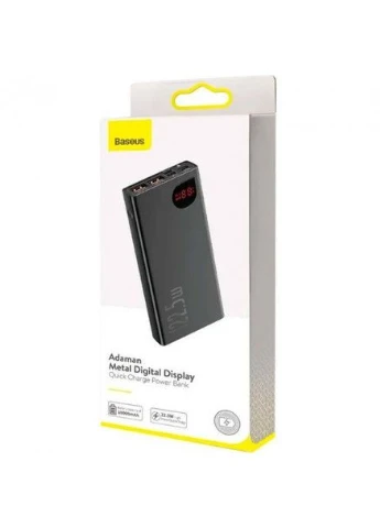 Портативна батарея Powerbank Adaman Metal Digital Display 10000 mAh 22.5W QC 3.0 PPIMDA-B0A Black Baseus (271540815)