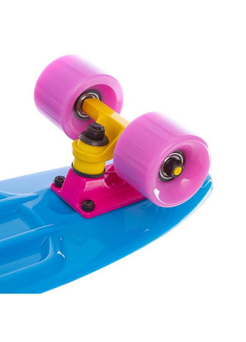 Скейтборд пластиковий FISH 22in однотонна дека (синій-жовтий-фіолетовий) (SK-401-36) Penny (361435404)