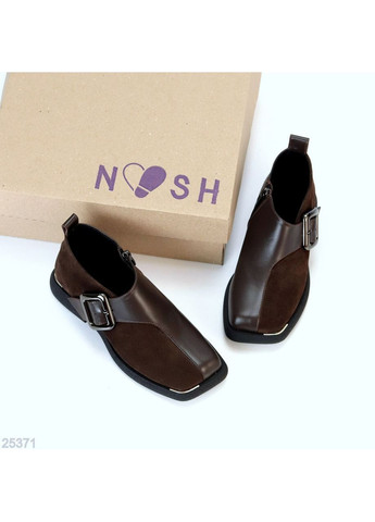 No Brand 🤎 Туфли "Belle" из натуральной кожи и замши коричневый з, — (363058430)