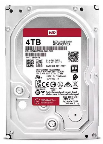 Накопитель HDD SATA 4.0TB Red Pro NAS 7200rpm 256MB (WD4005FFBX) WD (365748651)