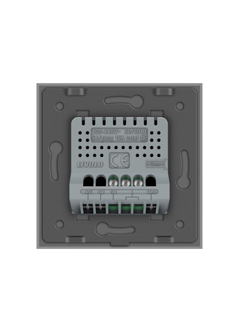 Розумний сенсорний ЕС вимикач 1 сенсор сірий скло (VL-M7FC1Z2-2IP) Livolo (371777033)