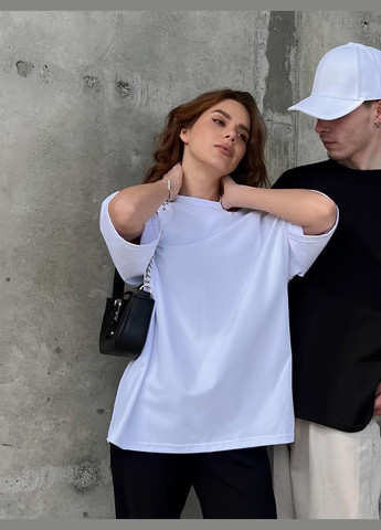 Женская базовая футболка из хлопка T-shirt oversize JUGO SLOBO - (291418070)