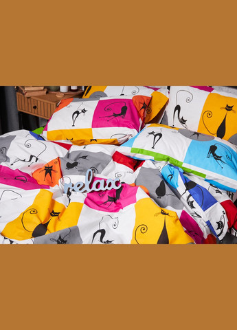 Пододеяльник Бязь Gold Люкс King Size 220 x 240 см (MS-870000244) Moon&Star Cat Brawlers (303576571)