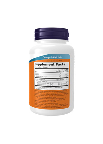 Риб'ячий жир DHA-500, 90 капсул Now Foods (346086638)