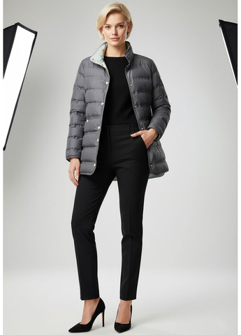 Темно-синя демісезонна жіноча демісезонна пухова куртка темно-синій Forza Viva