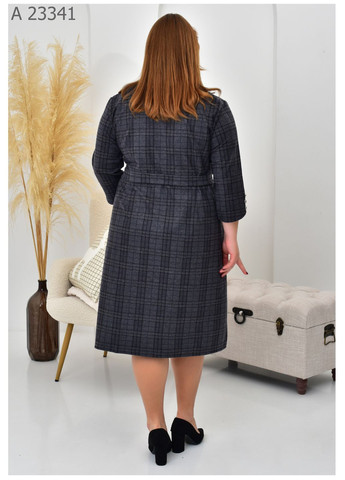 Серое повседневный платье женское большого размера SK в клетку