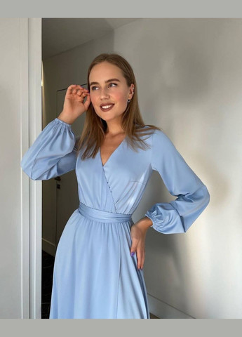 Блакитна кежуал сукня N.Family однотонна