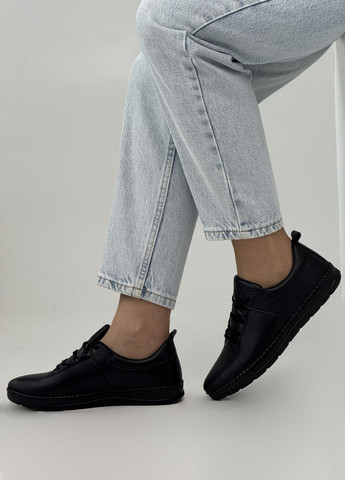 Черные кеды женские кожаные Rovigo