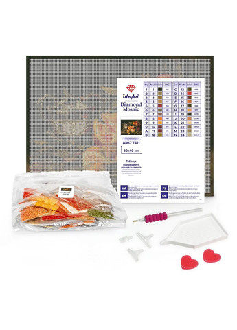 Алмазная мозаика Спящий джек-рассел Идейка 30 х 40 AMO8036 IDEYKA (354828504)