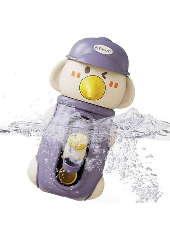 Детская развлекательная игрушка для купания 558-8 А. Слоник белый с фиолетовым. Fun Game (327217673)