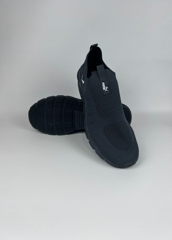 Темно-серые слипоны из текстиля для мужчин No Brand