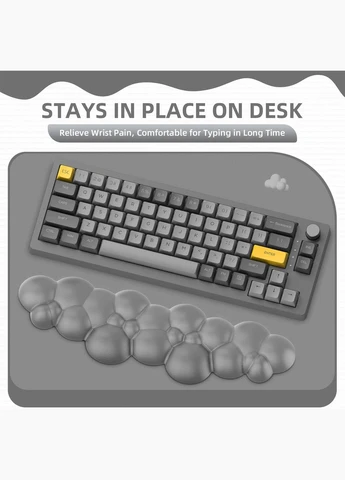 Підставка під зап'ястя для клавіатури Bubbles Grey No Brand (342099041)