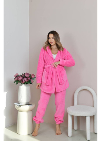 Розовая женская махровая пижама Osoblyva