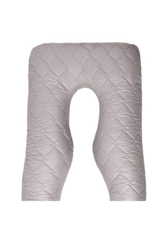 Наволочка для П-подушки для беременных сна и отдыха 140х75х20 см стеганная с молнией серая микрофибра IDEIA (367726560)