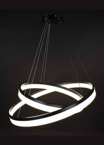 Люстра светодиодная подвесная LED светильник для квартиры на потолок лэд 27852 Черный 35-150х80х80 см. Sunnysky (364768246)