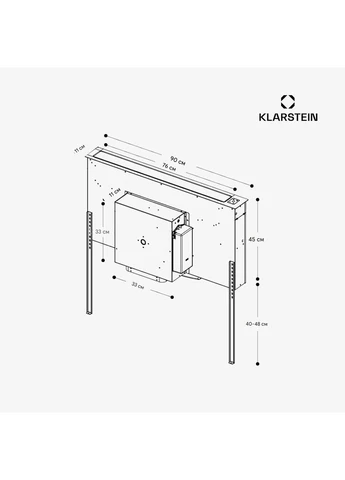 Вытяжка под застройку 90 710 м3/час (10046382) Klarstein Brisa (396711596)