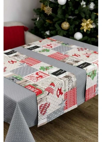 Скатерть Прованс Merry Christmas 132х180 см Серо-белый (7426) Прованс (387581338)