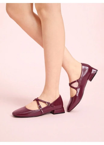 SHEIN Туфлі бордовий з, китай — демісезон (382577353)