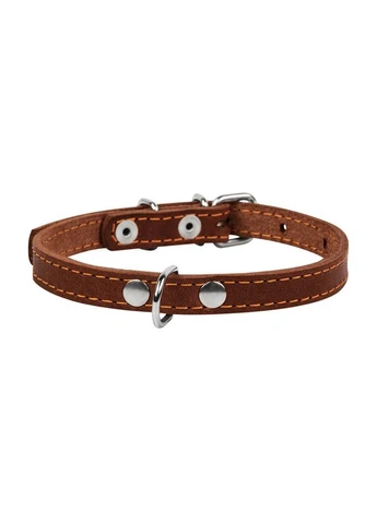 Нашийник " одинарний (ширина 12мм, довжина 24-32см) коричневий Collar (363198830)