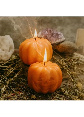 Воскова помаранчева свічка - Гарбуз 5Candles (390034586)