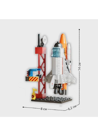 Конструктор Космічний корабель 107 деталей Сумісний з LEGO, Дитячий розвивальний конструктор космос шатл, ракета для хлопчика No Brand (394028302)