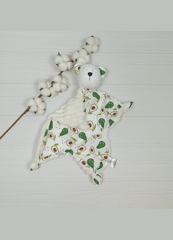 Комплект для малюка: пелюшка, комфортер, гризунок a.l.babybox Авокадо Білий No Brand (308379645)