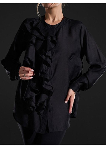 Черная вечерний рубашка ISSA PLUS