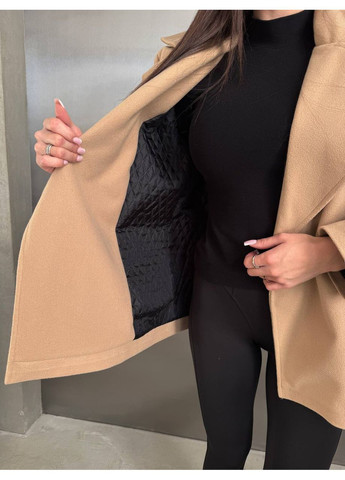 Бежевое демисезонное Пальто из кашемира No Brand