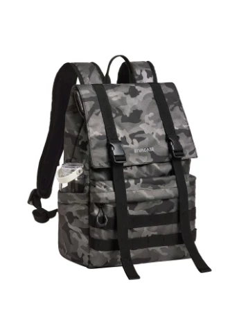 Міський рюкзак 7621 Grey camo 15 л сірий камуфляж RIVACASE (382603855)