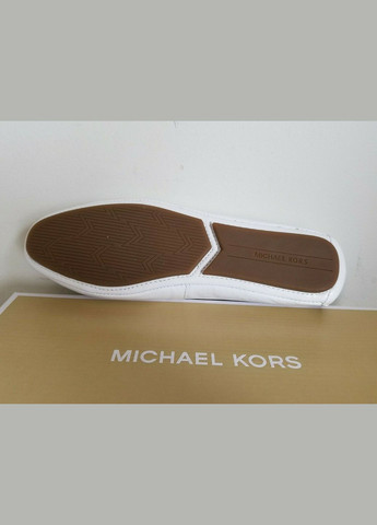 Белые мокасины michael lillie leather moccasin белые (размер 35) Michael Kors