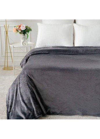 Плед флис однотонный графит 150x200 см. Love You (369621712)