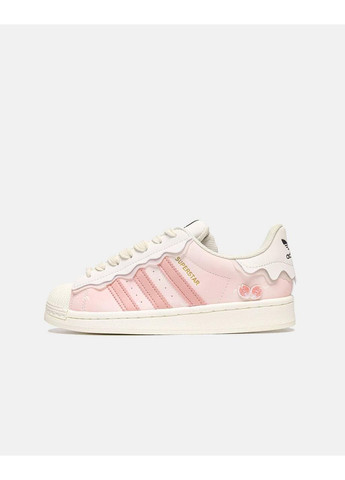 КРОСІВКИ ЖІНОЧІ ADIDAS SUPERSTAR CAPPUCCINO АДІДАС СУПЕРСТАР No Brand білі демісезони (368854978)