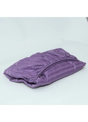 Простыня на резинке Сатин в полоску 150х190х25 см (MS-850007131) Moon&Star Purple Dream (394448885)