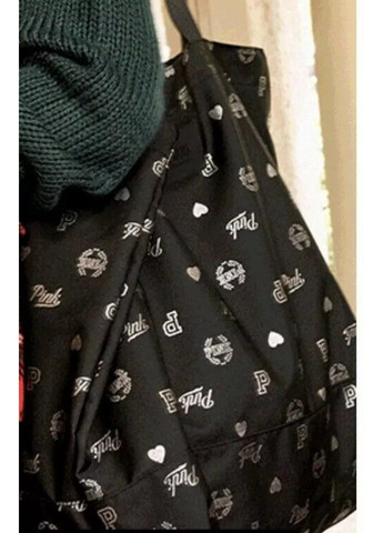 Женская сумка Victoria’s Secret Pink Beach Tote Bag Logo Black Victoria's Secret (328267604)